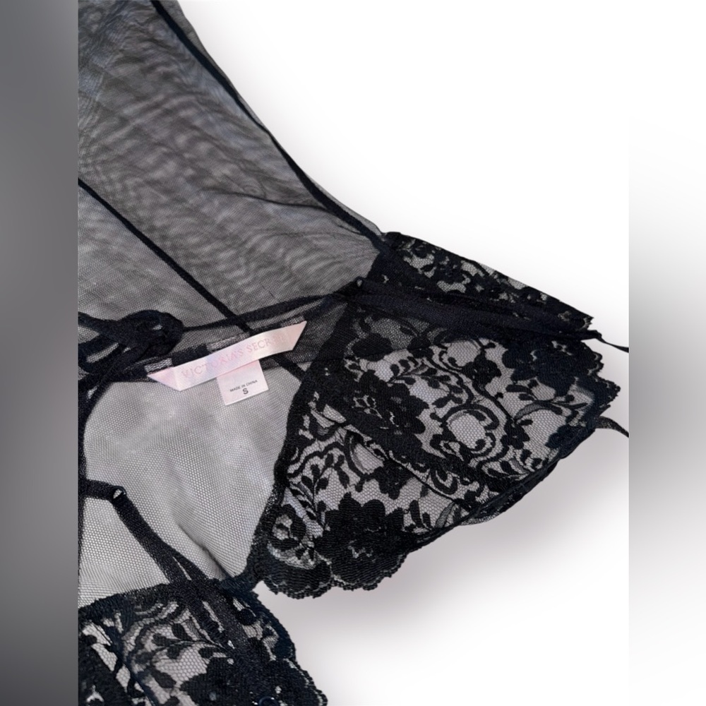 Victoria's Secret Y2K Black Sheer Lace Baby Doll Chemise - Picture 3 of 6